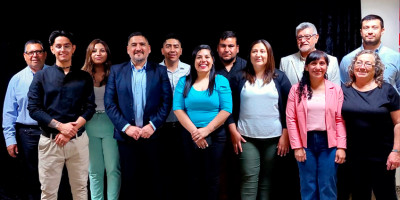 Nelson Quinteros junto a su equipo de trabajo Asunción de Autoridades municipales