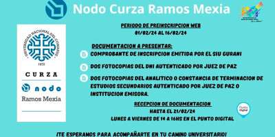 Carreras universitarias en Ramos Inscripción nodo Curza