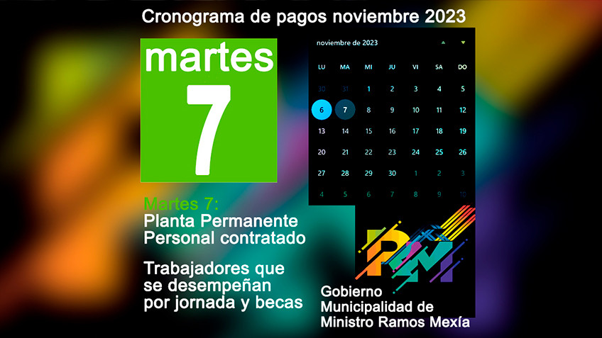 Cronograma de pago noviembre